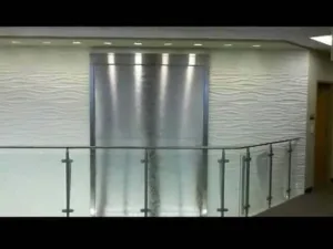 Video Custom Water Wall Waterfall Features-Over 30′ High!