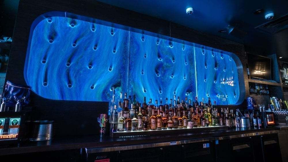 Bubble Wall Rod Peg Style Swirley at Courduroy Bar in Las Vegas Nevada 21