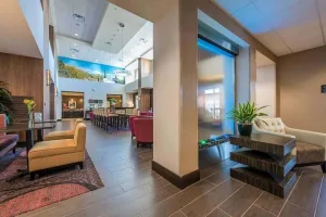 Glass and Stainless Water Wall at Hampton Inn & Suites Tempe Arizona