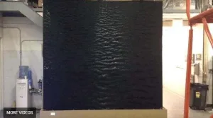 Indoor Waterfall Testing: Rippling Waves on Water Wall