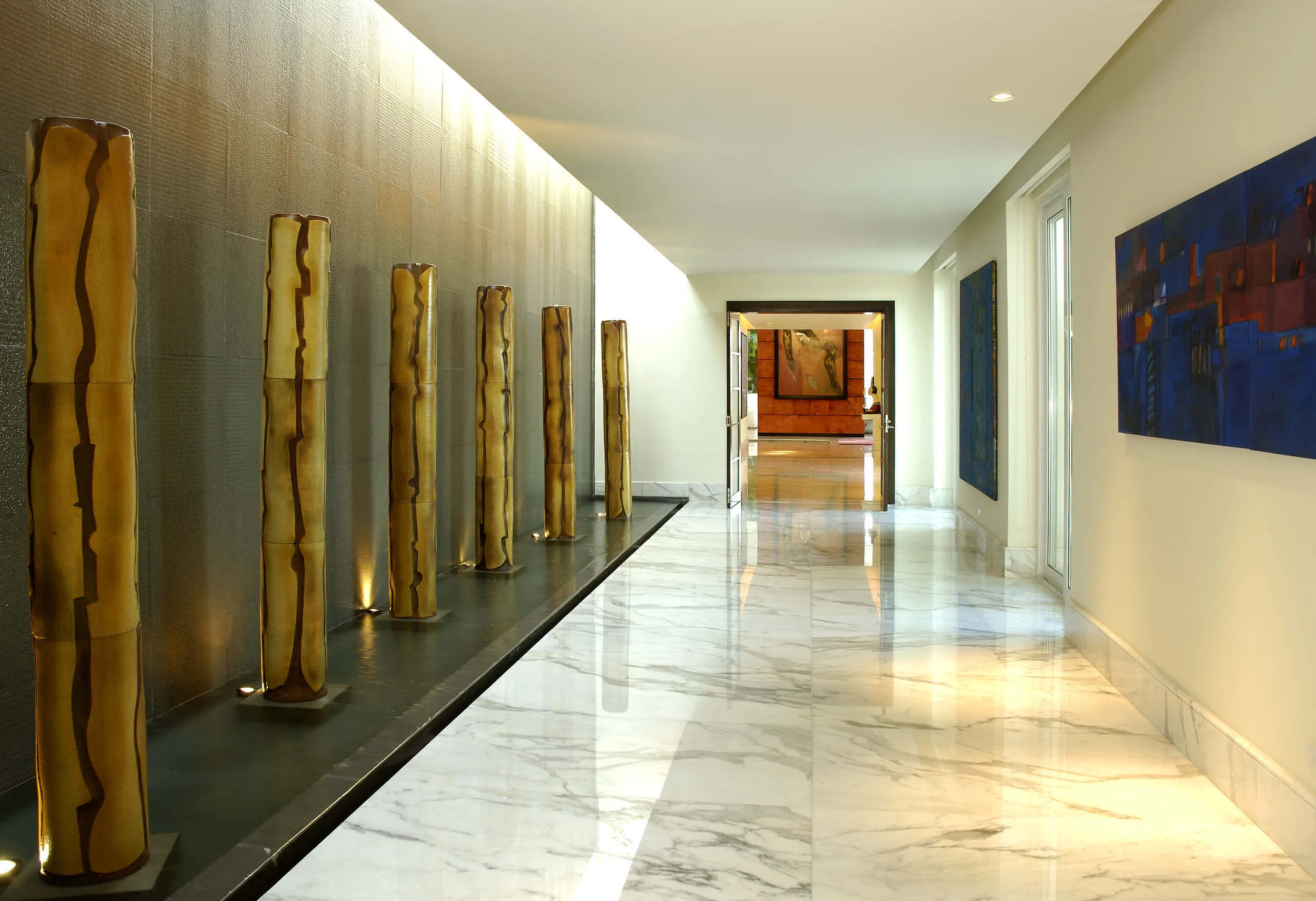 Onyx Columns in Reflection Pool