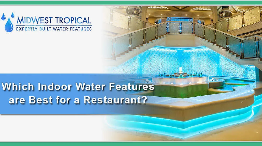 Which indoor water features are best for a restaurant