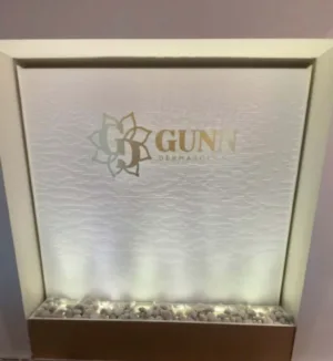 White Scored Acrylic Water Wall for Gunn Dermetology in Mountain Brook, Alabama