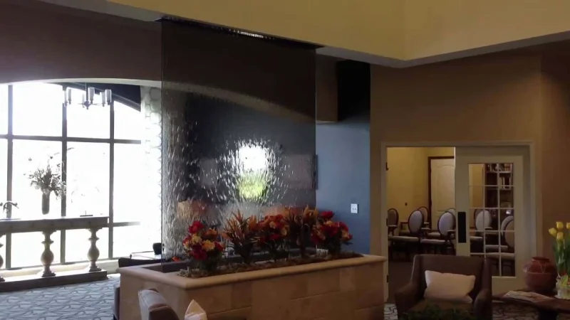 Video Glass Water Wall Waterfall-Indoor