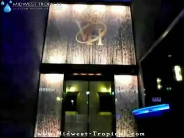 VIDEO INDOOR WATER FEATURES, WATER WALLS, WATERFALLS AND BUBBLE WALLS-PORTFOLIO OF MIDWEST TROPICAL