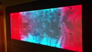 Video Bubble Wall with LED color changing lighting