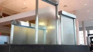 Video Custom Water Wall Feature-Indoor Glass Waterfall Walls