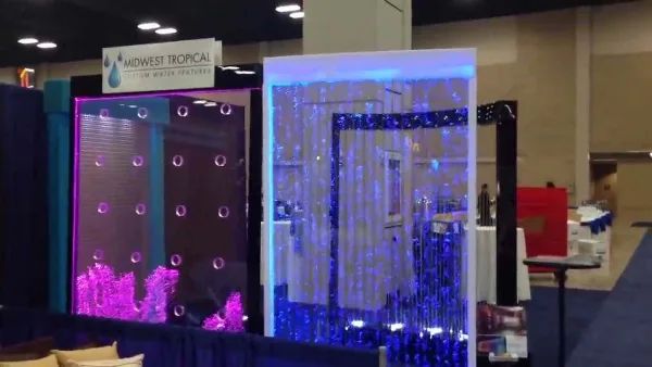 Video Amazing Rain Curtain and Bubble Wall Display