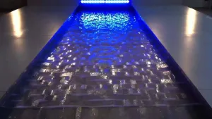 Video Custom Water Wall in Rosemont, IL-AmazingTextured Waterfall Wall-Amazing Water Feature!