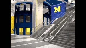 Video Mock-Up of Crisler Arena Water Feature by Midwest Tropical