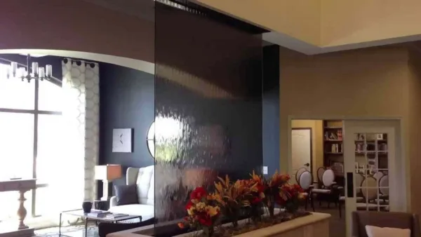 VIDEO FEATURED WATER WALL: BRONZE GLASS WATERFALL FRAMELESS