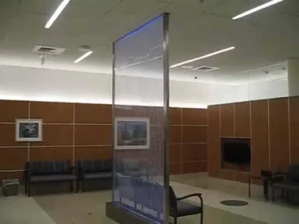 Video Medical Center - bubble wall with stainless frame