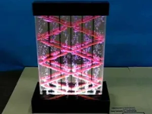 Video Midwest Tropical Water Feature – Testing of water panel with zig zag pattern and LED lighting.avi