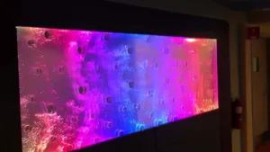 Video Bubble Wall in rainbow colors