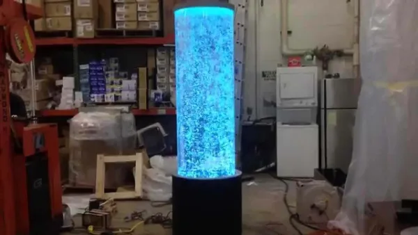 VIDEO CUSTOM BUBBLE TUBE-GIANT BUBBLE COLUMN WATER FEATURE