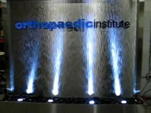 Video Midwest Tropical Water Feature – Medical Institute, stainless steel with logo (2).avi