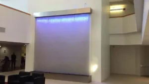 Video Custom Mesh Water Wall Waterfall Curtain-Huge Indoor Cascading Water Feature