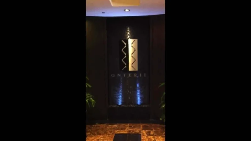 Video Indoor Waterfall-Custom made with logo for lobby